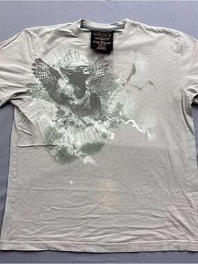 Marc Ecko Star Wars Yoda Graphic Print T-Shirt Gray 100% Cotton Y2K Grunge